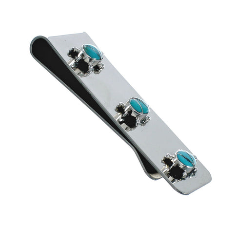 Turquoise Southwest Sterling Silver Turtle Money Clip TX10254