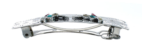 Sterling Silver Native American Navajo Hummingbird Hair Barrette TX10275