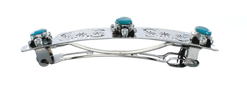 Sterling Silver Native American Navajo Turtle Hair Barrette TX10276