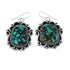 Authentic Navajo Sterling Silver Turquoise Link Necklace Earrings Set TX10278
