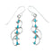 Southwest Turquoise Hook Dangle Sterling Silver Earrings TX10277