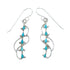 Southwest Turquoise Hook Dangle Sterling Silver Earrings TX10277