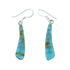 Sterling Silver And Turquoise Southwestern Hook Dangle Earrings TX10285