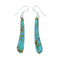 Southwestern Turquoise And Sterling Silver Hook Dangle Earrings TX10282