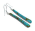 Southwestern Turquoise And Sterling Silver Hook Dangle Earrings TX10282