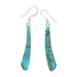Southwestern Turquoise And Sterling Silver Hook Dangle Earrings TX10283