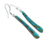 Southwestern Turquoise And Sterling Silver Hook Dangle Earrings TX10283