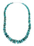 Southwestern Turquoise Genuine Sterling Silver Bead Necklace TX10250