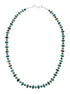 Navajo Sterling Silver Turquoise Native American Bead Necklace TX10263