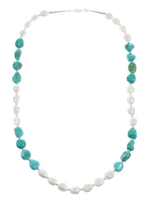 Multicolor Navajo Genuine Sterling Silver Bead Necklace TX10265