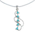 Genuine Turquoise Sterling Silver Italian Snake Chain 16" Necklace Set TX10268