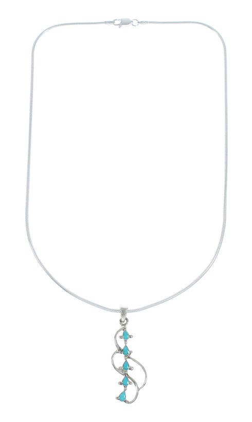 Genuine Turquoise Sterling Silver Italian Snake Chain 16" Necklace Set TX10268