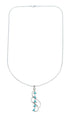Genuine Turquoise Sterling Silver Italian Snake Chain 16" Necklace Set TX10268