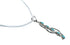 Genuine Turquoise Sterling Silver Italian Snake Chain 16" Necklace Set TX10268
