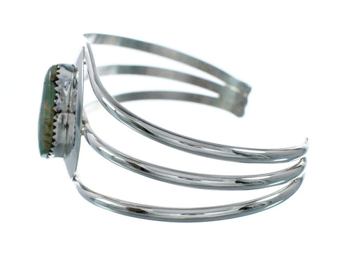 Native American Turquoise Sterling Silver Tear Drop Navajo Cuff Bracelet TX10257