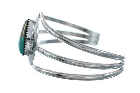 Native American Turquoise Sterling Silver Tear Drop Navajo Cuff Bracelet TX10259