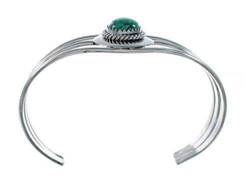 Genuine Turquoise Sterling Silver Tear Drop Navajo Cuff Bracelet TX10294