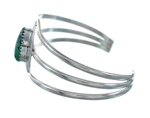 Genuine Turquoise Sterling Silver Tear Drop Navajo Cuff Bracelet TX10289