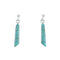 Sterling Silver And Turquoise Southwestern Post Dangle Earrings TX10296