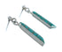 Sterling Silver And Turquoise Southwestern Post Dangle Earrings TX10296