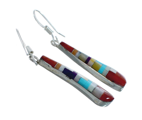 Authentic Sterling Silver Multicolor Hook Dangle Earrings TX10297