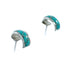 Sterling Silver Southwest Turquoise Inlay Post Hoop Earrings TX10307