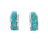 Sterling Silver Southwest Turquoise Inlay Post Hoop Earrings TX10307