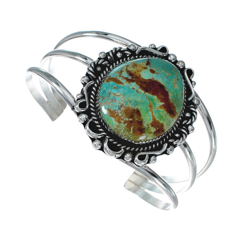 Native American Navajo Sterling Silver Turquoise Cuff Bracelet TX10309