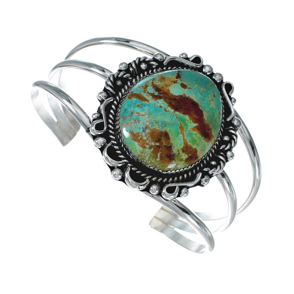 Native American Navajo Sterling Silver Turquoise Cuff Bracelet TX10309