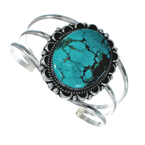 Native American Navajo Sterling Silver Turquoise Cuff Bracelet TX10311