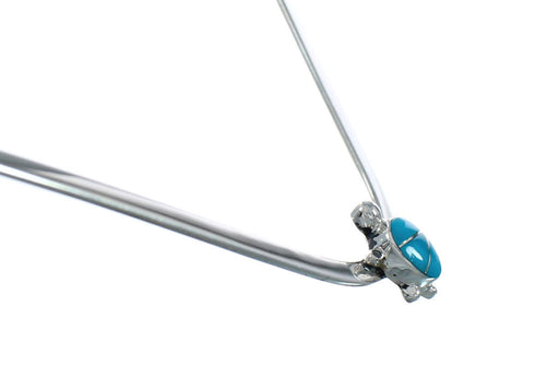 Southwestern Turquoise Sterling Silver Turtle Collar Necklace TX10308