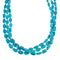 Kingman Turquoise 3-Strand Sterling Silver Multicolor Bead Necklace TX10295
