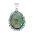 Navajo Native American Kingman Turquoise Sterling Silver Pendant TN20004