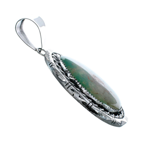 Navajo Native American Kingman Turquoise Sterling Silver Pendant TN20004