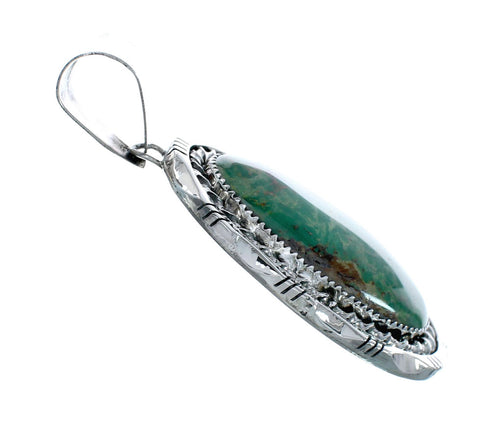 Navajo Native American Kingman Turquoise Sterling Silver Pendant TN20005