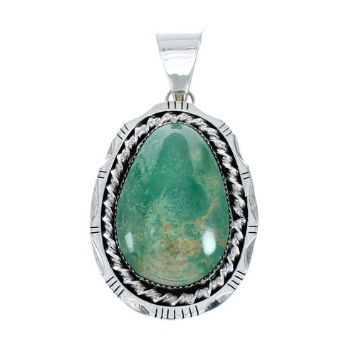Navajo Native American Kingman Turquoise Sterling Silver Pendant TN20008