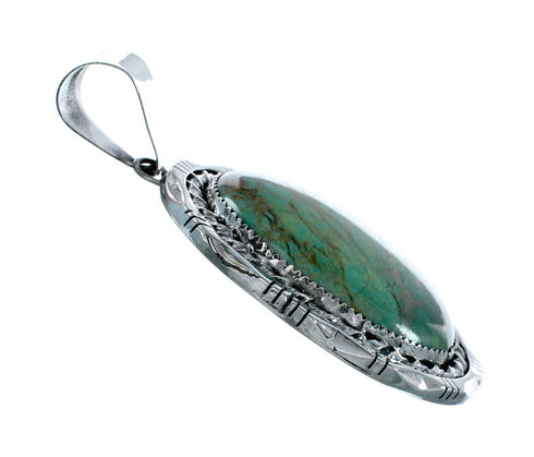 Navajo Native American Kingman Turquoise Sterling Silver Pendant TN20009