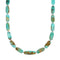Navajo Carico Lake Turquoise Sterling Silver Bead Necklace TX10314