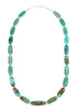 Navajo Carico Lake Turquoise Sterling Silver Bead Necklace TX10314
