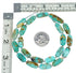 Navajo Carico Lake Turquoise Sterling Silver Bead Necklace TX10314