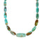 Genuine Navajo Carico Lake Turquoise Sterling Silver Bead Necklace TX10315