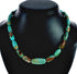 Genuine Navajo Carico Lake Turquoise Sterling Silver Bead Necklace TX10315
