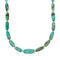 Genuine Navajo Carico Lake Turquoise Sterling Silver Bead Necklace TX10316