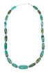 Genuine Navajo Carico Lake Turquoise Sterling Silver Bead Necklace TX10316