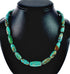 Genuine Navajo Carico Lake Turquoise Sterling Silver Bead Necklace TX10316