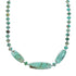 Native American Navajo Carico Lake Turquoise Sterling Silver Bead Necklace TX10317