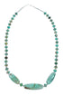 Native American Navajo Carico Lake Turquoise Sterling Silver Bead Necklace TX10317