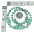 Native American Navajo Carico Lake Turquoise Sterling Silver Bead Necklace TX10317