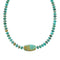 Native American Navajo Carico Lake Turquoise Sterling Silver Bead Necklace TX10318
