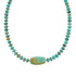 Native American Navajo Carico Lake Turquoise Sterling Silver Bead Necklace TX10318